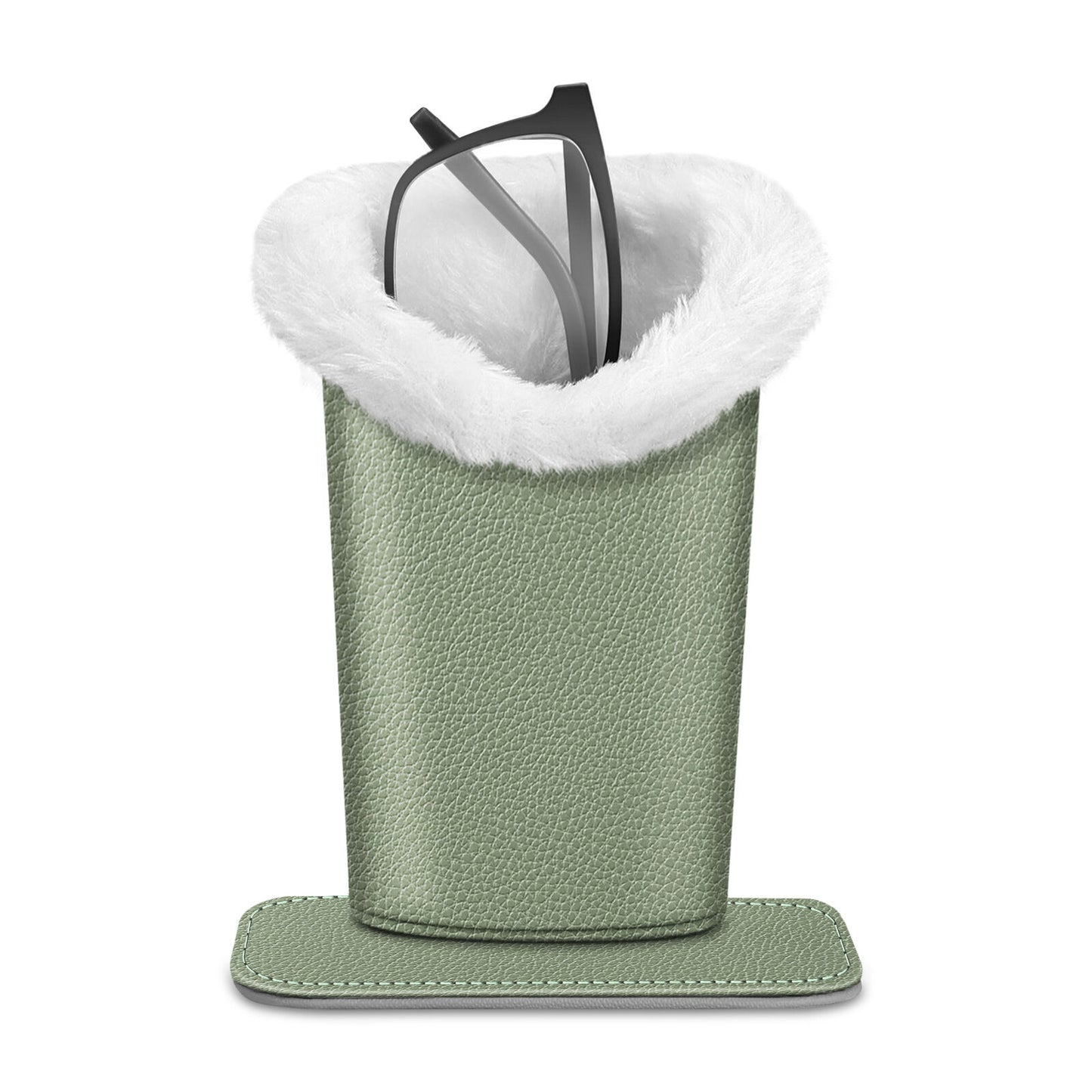 Eyeglass Protective Holder Stand - Vegan Leather & Plush Lined