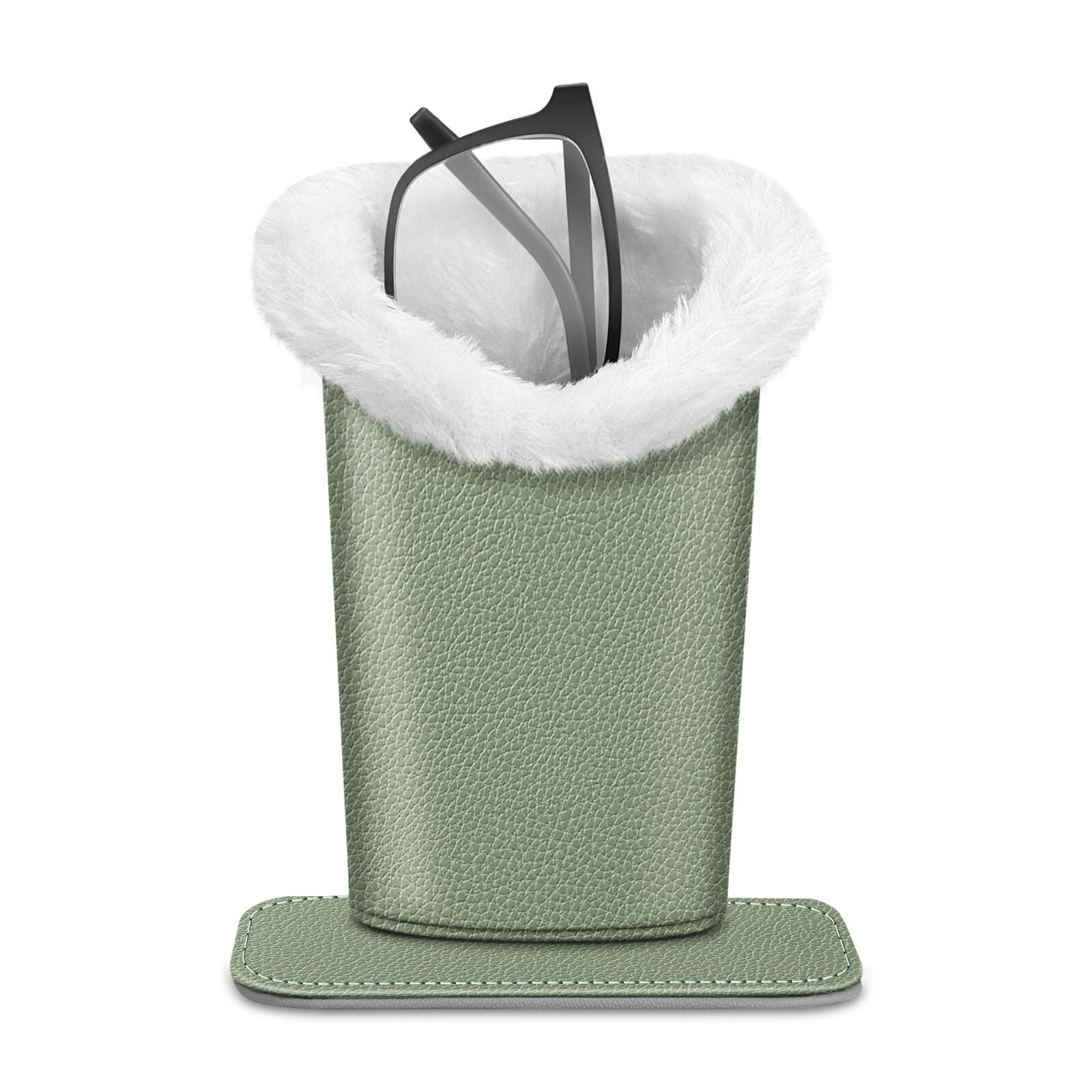 Eyeglass Protective Holder Stand - Vegan Leather & Plush Lined