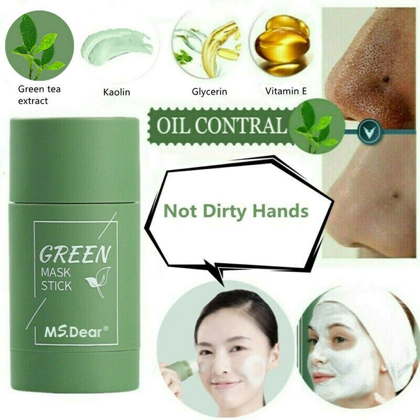 Green Tea Clay Cleansing Mask Stick