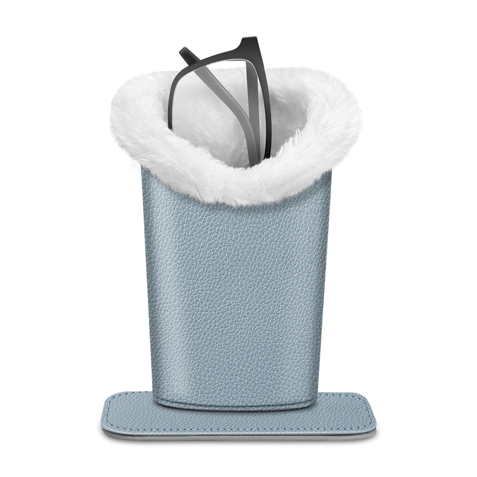Eyeglass Protective Holder Stand - Vegan Leather & Plush Lined