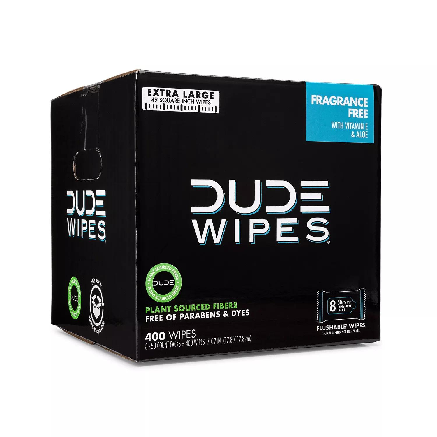 DUDE Wipes, Flushable Wipes, Extra Large and Fragrance-Free Wipes (400 Ct.)