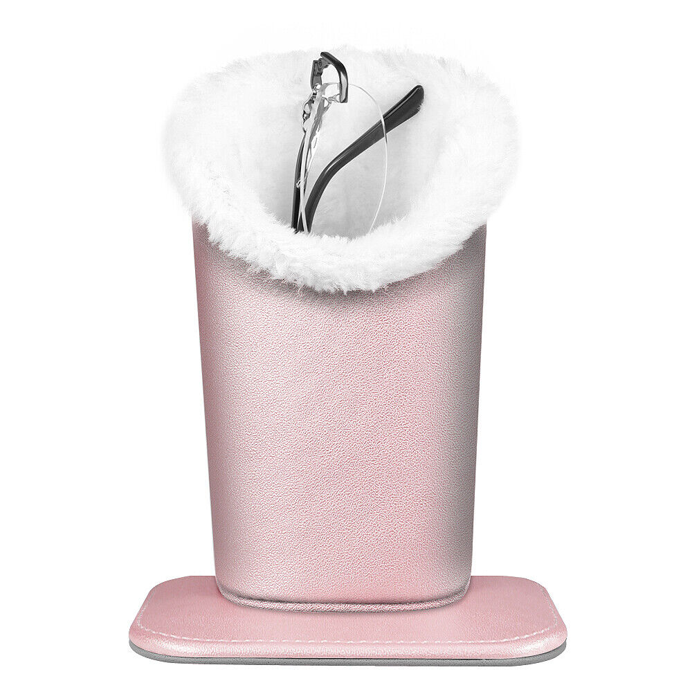 Eyeglass Protective Holder Stand - Vegan Leather & Plush Lined