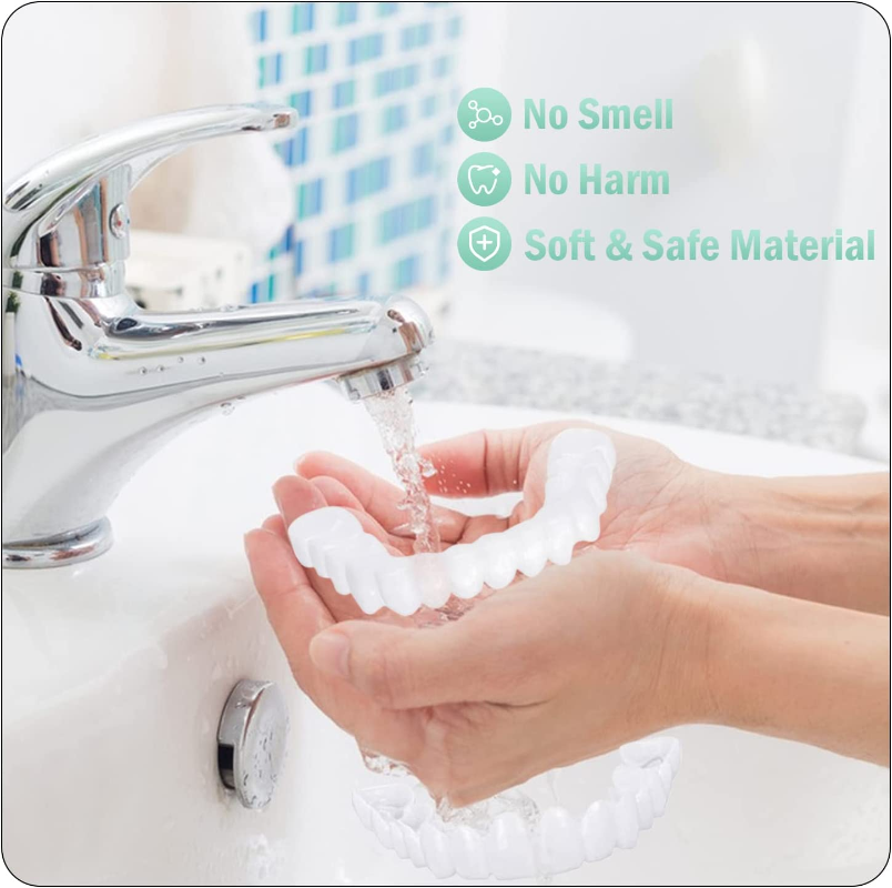 Snap On Upper & Lower False Teeth Covers