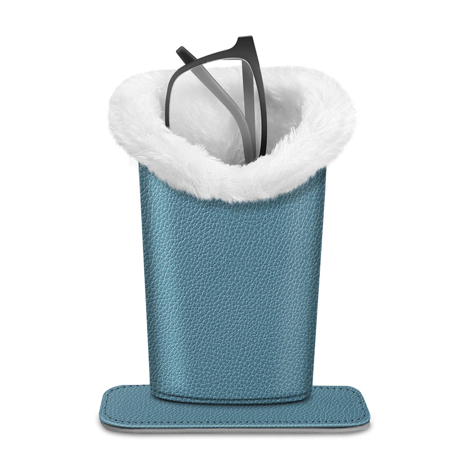 Eyeglass Protective Holder Stand - Vegan Leather & Plush Lined