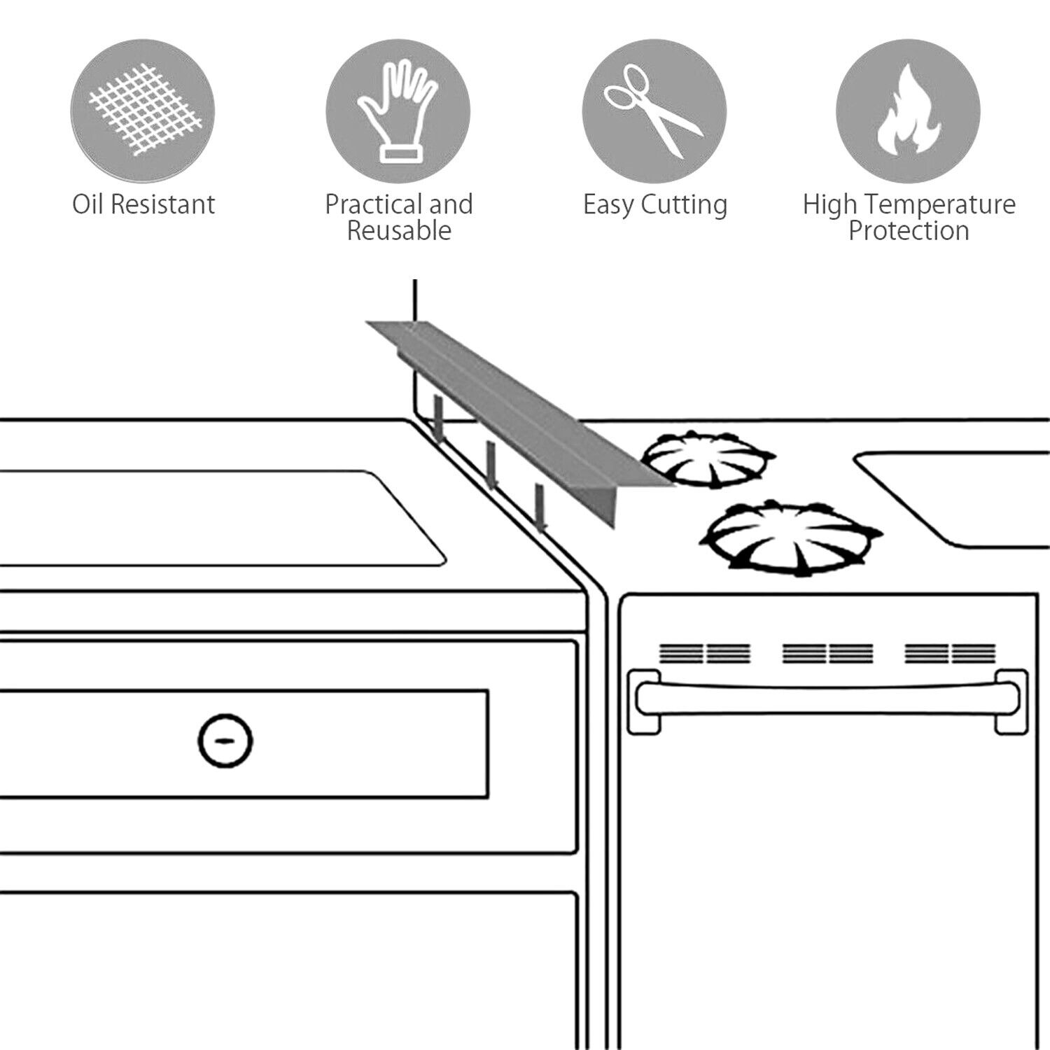 Stove & Counter Gap Cover Guard