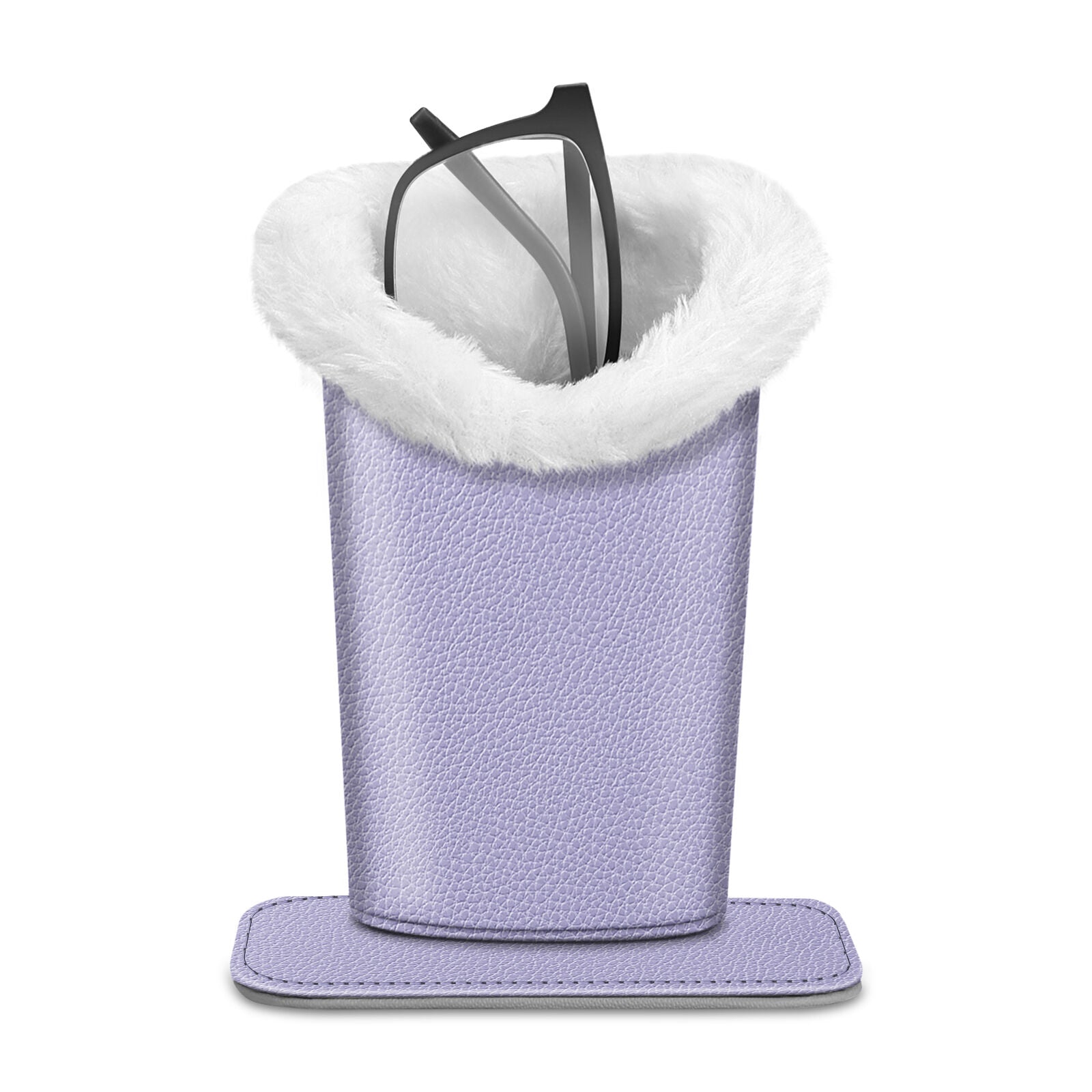 Eyeglass Protective Holder Stand - Vegan Leather & Plush Lined