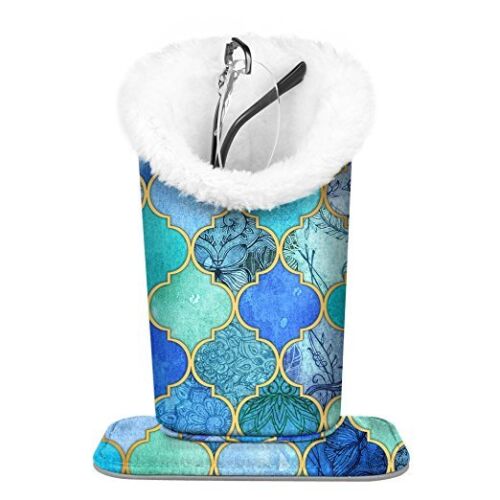Eyeglass Protective Holder Stand - Vegan Leather & Plush Lined