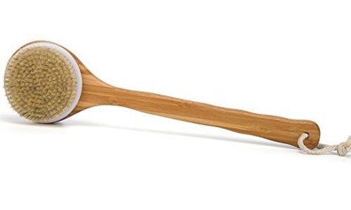 Dry Skin Brush - Long Wooden Handle & Natural Bristles